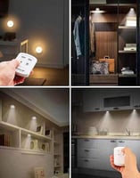 اضاءة بالبطارية ليد 3 حبات لاصقة مع ريموت مفيدة في...