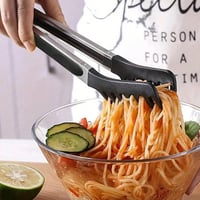 ملقط الاكل مقبض ستيل وشفرات التقاط بلاستيك