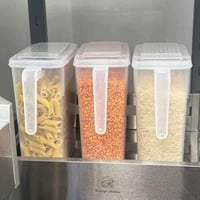 حافظة بقوليات بلاستيك شفافة سعة 1700 مل