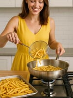 ملعقة قلي ستيل كبيرة مقاومة للصدأ لتسهيل عملية الق...