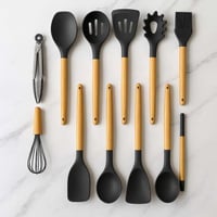 ملاعق سيليكون للطبخ 12 قطعه مقاومة للحرارة