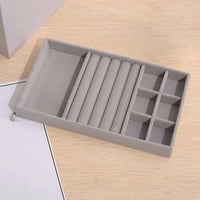 علبة تنظيم الاكسسوار قطعه واحده مخمل لترتيب الاكسس...