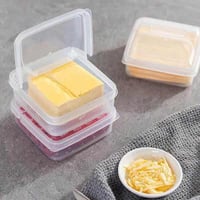 منظمات ثلاجة علب تخزين شفافة لحفظ الجبن والعناصر ا...