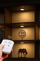 اضاءة بالبطارية ليد 3 حبات لاصقة مع ريموت مفيدة في...