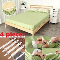 مثبت شرشف السرير مطاط 4 قطع لشد وترتيب أغطية السري...