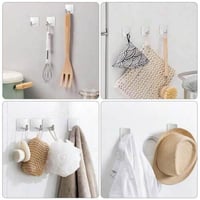 خطافات للحمام والمطبخ لاصقه 4 قطع، خطافات حديد جدا...