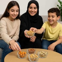 صحون تقديم شفافه صغيرة 4 قطع لتقديم الصوصات الحارة...