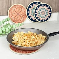 قاعدة حرارة قماش قطعتين دائري لعزل حرارة القدور وا...