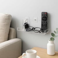 رف تخزين اكريليك جداري لاصق 20 سم لتنظيم تخزين الأ...