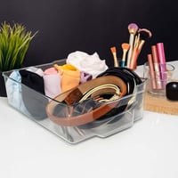 منظم اكريليك شفاف مستطيل للتخزين وتنظيم أغراض المن...