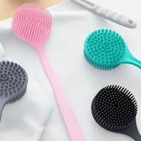 فرشاة استحمام سيليكون طويلة لتنظيف الجسم والظهر مع...
