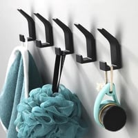 خطافات ملابس جدارية لاصقه 5 قطع، خطاف تعليق بلاستي...