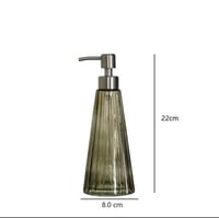 موزع صابون سائل زجاجي شفاف سهل التعبئة ومناسب للاس...