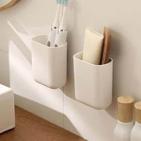 حامل فرشاة الاسنان بلاستيك جداري 1 قطعه لتنظيم الح...