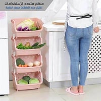 سلة خضروات للمطبخ شفافة بتصميم مبتكر لعمل عدة طبقا...