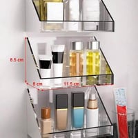 رف تخزين اكريليك شفاف جداري حجم صغير لتنظيم الادوا...
