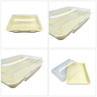 حافظة معجنات و مخبوزات مستطيلة بغطاء محكم الاقفال...