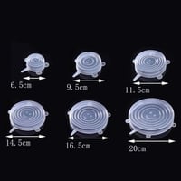 غطاء سيليكون للاطباق 6 قطع بأحجام مختلفة لحفظ الطع...