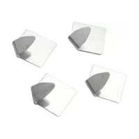 خطافات تعليق لاصقة جدارية ستيل 4 قطع لتعليق الأغرا...