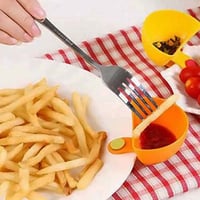 صحن تقديم صوص مع طرف تعليق على الأطباق لوضع الصوصا...