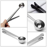 ملعقة بن قهوة ستيل و كلبس إغلاق للكيس لتحضير القهو...