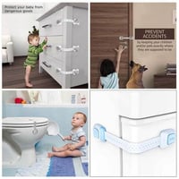 قفل امان للأطفال لاصق لتأمين الأدراج والدواليب ومن...