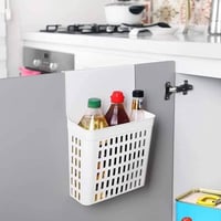 سلة تنظيم تعليق بلاستيك لتخزين أدوات التنظيف وقوار...