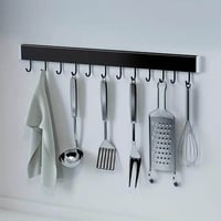 علاقات مطبخ الومنيوم لاصقة 8 خطافات لتنظيم المطبخ...