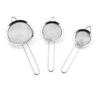 منخل دقيق ستيل ومصفاة مقاومة للصدأ 3 قطع مقاسات مخ...