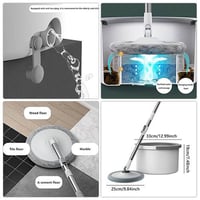 ممسحة الارضيات والسيراميك ممسحة دائرية ذكية مع وعا...