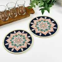 قاعدة حرارة قماش قطعتين دائري لعزل حرارة القدور وا...