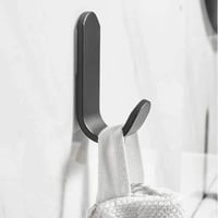 خطافات تعليق لاصقة جدارية بلاستيك أسود 5 قطع سهلة...