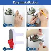 قفل امان مقبض الباب لتأمين فتح وإغلاق الأبواب بطري...