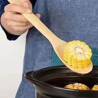 ملاعق خشب للطبخ وتحضير الأطعمة والمأكولات 4 قطع با...