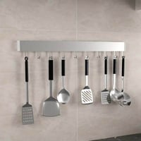 علاقات مطبخ الومنيوم لاصقة 8 خطافات لتنظيم المطبخ...