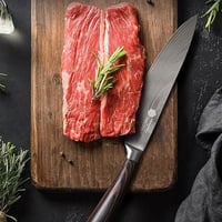 سكاكين المطبخ ستيل بمقبض خشبي وشفرة حادة لتقطيع ال...