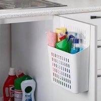 سلة تنظيم تعليق بلاستيك لتخزين أدوات التنظيف وقوار...