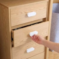 مقابض دواليب وادراج لاصقة شكل بيضاوي لون رصاصي أني...