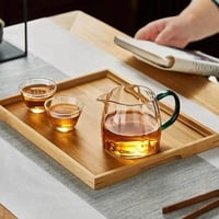 صينية تقديم خشبية مصنوعه من خشب البامبو بحجم مثالي...