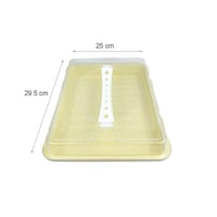 حافظة معجنات و مخبوزات مستطيلة بغطاء محكم الاقفال...