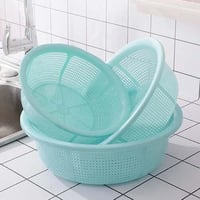 سلة خضروات وفواكه بلاستيك طقم 3 قطع بأحجام مختلفة...