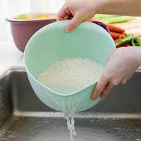 صفاية ارز وخضروات بلاستيك شفاف سعة ٢ لتر لتصفية ال...