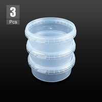 علب بلاستيك دائرية شفافة بغطاء قوي لحفظ الطعام داخ...