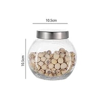 طقم علب بهارات زجاج صغيرة 5 قطع بغطاء محكم الاقفال...