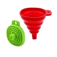 قمع سيليكون صغير قابل للطى لتعبئة السوائل في القوا...