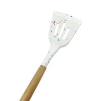 ملاعق تقليب البيض سيليكون بمقبض خشبي مريح لتحريك و...