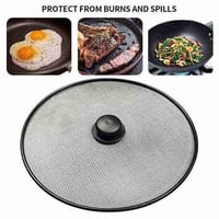 غطاء شبك ستيل لمنع رذاذ الزيت أثناء القلي والطهي