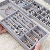 منظم خواتم مخمل لتنظيم الاكسسوارات وأدراج التسريحه