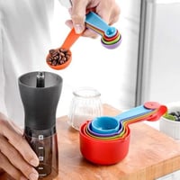 ملاعق معيارية بلاستيك وقياس 10 أحجام لتسهيل عمليات...