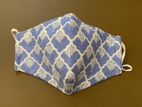 كمامة قماشية بنقش ازرق رقم #85